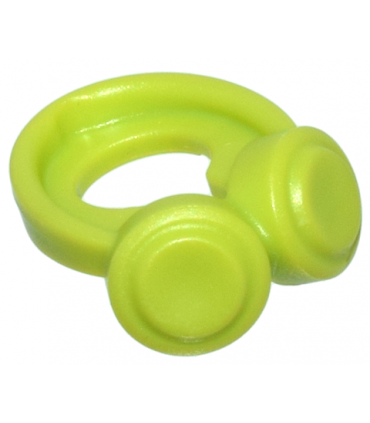 Lime Minifigure Headphones Around Neck