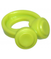 Lime Minifigure Headphones Around Neck