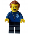 Police - City Trainer Academy Male, Dark Blue Shirt, Silver Whistle, Black Legs, Reddish Brown Hair, Open Mouth