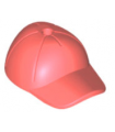 Coral Minifigure, Headgear Cap - Short Curved Bill with Seams and Hole on Top
