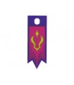 Plastic Part for Sets 41179 and 41180 - Dark Purple and Magenta Flag with Lime Elves Symbol Patter