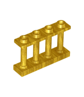 Pearl Gold Fence Spindled 1 x 4 x 2 with 4 Studs
