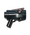 Black Minifigure, Weapon Gun, Mini Blaster / Shooter with Reddish Brown Trigger (15391 / 15392)