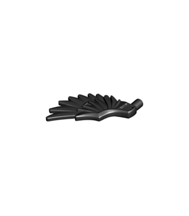 Black Minifigure Wing Feathered