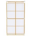 Trans-Clear Glass for Window 1 x 4 x 6 with Gold Lattice over Frosted White Background Pattern
