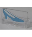 Trans-Clear Panel 1 x 2 x 1 with Blue Shoe Pattern (Sticker) - Set 41055