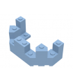 Bright Light Blue Castle Turret Top 4 x 8 x 2 1/3