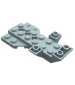 Light Bluish Gray Vehicle, Base 4 x 7 x 1 Triple Inverted Slope with Wedge Plate and 3 Axle Holes