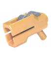 Pearl Gold Minifigure, Weapon Bazooka, Mini Blaster / Shooter with Dark Bluish Gray Trigger (69767 / 69755)