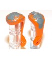 Orange Minifigure, Headgear Hood and Tail with Dark Bluish Gray Scales Pattern (Snike)