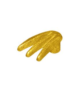 Pearl Gold Minifigure, Weapon Bladed Claw, Spread
