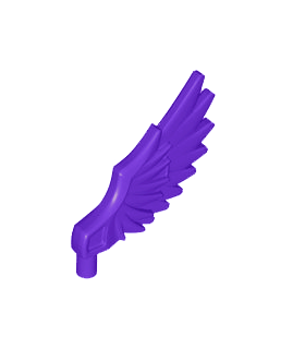 Dark Purple Minifigure Wing Feathered