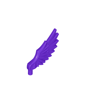 Dark Purple Minifigure Wing Feathered