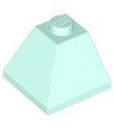 Light Aqua Slope 45 2 x 2 Double Convex Corner