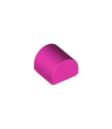 Dark Pink Slope, Curved 1 x 1 x 2/3 Double