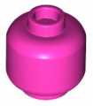 Dark Pink Minifigure, Head (Plain)