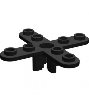 Black Propeller 4 Blade 5 Diameter with Rounded Ends