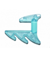 Trans-Light Blue Minifigure, Weapon Blade with Bar Handle and Spikes