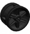 Black Wheel 30.4mm D. x 20mm with No Pin Holes and Reinforced Rim