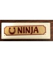 White Tile 1 x 3 with Horseshoe and 'NINJA' Pattern (Sticker) - Set 41126
