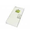 Trans-Clear Door 1 x 4 x 6 with Stud Handle with Lime 'OPEN' Sign Pattern (Sticker) - Set 41444