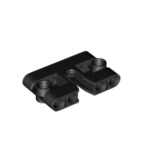 Black Technic, Pin Connector Block, Liftarm 1 x 3 x 5 with Cutout