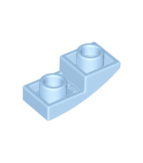 Bright Light Blue Slope, Curved 2 x 1 x 2/3 Inverted
