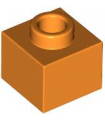 Orange Brick, Modified 1 x 1 x 2/3 with Open Stud