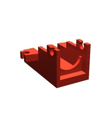 Red Minifig, Weapon Cannon Base 2 x 4