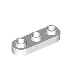 White Plate, Round 1 x 3 with Open Studs