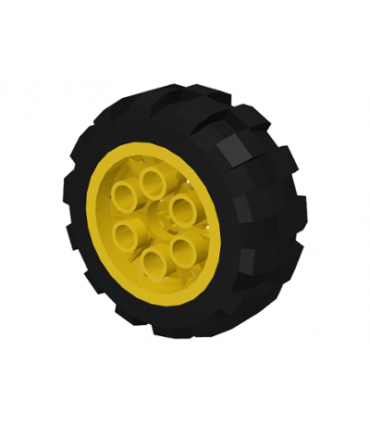 Yellow Wheel 20 x 30 Balloon Medium, with Black Tire 20 x 30 Balloon Medium (6582 / 6581)