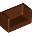 Reddish Brown Panel 1 x 2 x 1 with Rounded Corners and 2 Sides