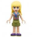 Friends Stephanie - Olive Green Shorts and Top, Dark Purple Shoes
