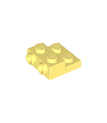Bright Light Yellow Plate, Modified 2 x 2 x 2/3 with 2 Studs on Side