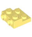 Bright Light Yellow Plate, Modified 2 x 2 x 2/3 with 2 Studs on Side