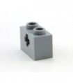 Light Bluish Gray Technic, Brick 1 x 2 with Axle Hole