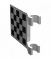 White Flag 2 x 2 Square with Checkered Pattern