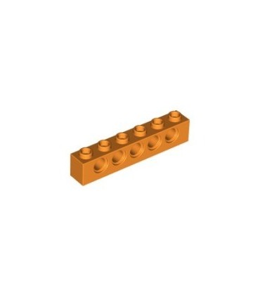 Orange Technic, Brick 1 x 6 with Holes
