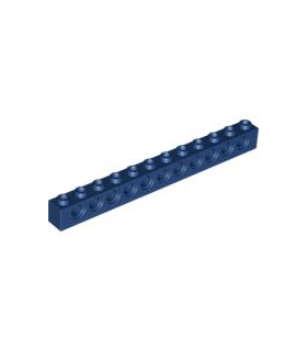 Dark Blue Technic, Brick 1 x 12 with Holes