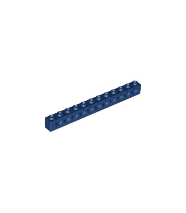 Dark Blue Technic, Brick 1 x 12 with Holes