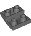 Dark Bluish Gray Slope, Curved 2 x 2 x 2/3 Inverted