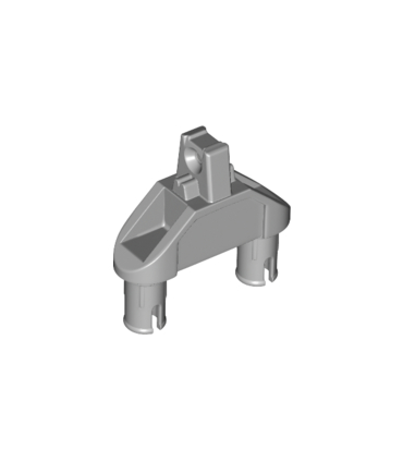 Light Bluish Gray Hinge 1 x 3 with Two Pins, Locking 1 Finger - Squared Pin Holes