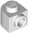 White Brick, Round 1 x 1 x 2/3 Half Circle Extended with Side Stud