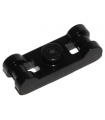 Black Plate, Modified 1 x 1 with Bar Handles on Ends