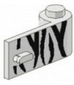 White Door 1 x 3 x 1 Right with Safari Pattern