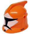 Orange Minifigure, Headgear Helmet SW Clone Trooper with Holes, Bomb Squad Trooper Pattern