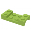Lime Vehicle, Mudguard 2 x 4 with Arch Studded