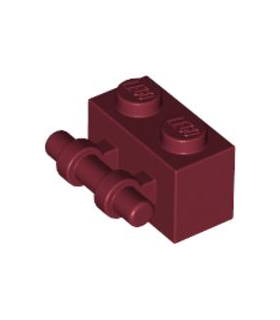 Dark Red Brick, Modified 1 x 2 with Bar Handle on Side