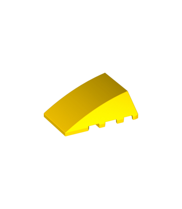 Yellow Wedge 4 x 4 Triple Curved No Studs