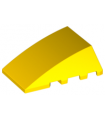 Yellow Wedge 4 x 4 Triple Curved No Studs
